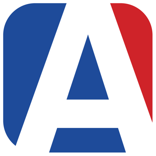 Aeries Logo - uppercase letter A with red and blue background