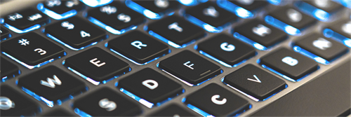zoomed in image of a computer keyboard