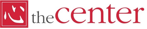The Center Sacramento logo - The words, "The Center" in black and red on a white background with a red square with white markings